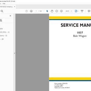 New Holland 1037 Bale Wagon SERVICE MANUAL - PDF DOWNLOAD