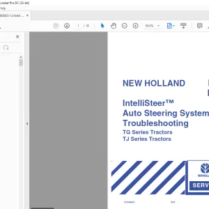 New Holland IntelliSteer™ Auto Steering System Troubleshooting REPAIR MANUAL - PDF