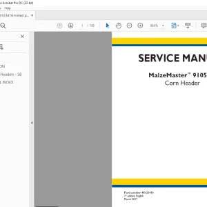 New Holland MaizeMaster™ 9105-24 Corn Header SERVICE MANUAL - PDF DOWNLOAD