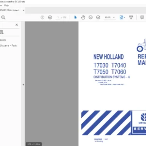 New Holland T7030 T7040 T7050 T7060 REPAIR MANUAL  - PDF DOWNLOAD