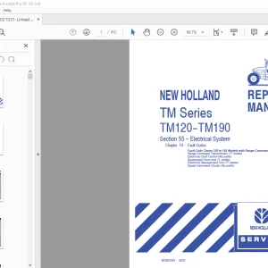 New Holland TM Series TM120-TM190 REPAIR MANUAL - PDF DOWNLOAD
