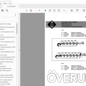 Overum 5-6 furrows & 5-7 furrows Semi-mounted plough Parts Manual PDF