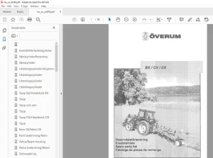 Overum BX CX DX Plough Parts Manual - PDF DOWNLOAD