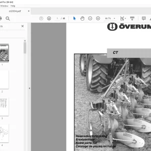 Overum CT 2004 Plough Parts Manual - PDF DOWNLOAD