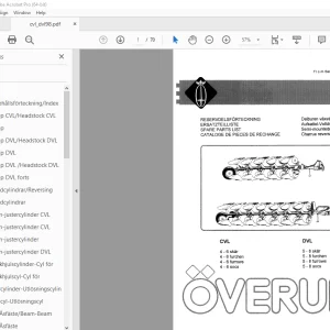 Overum CVL 4-6 furrow DVL 5-8 furrow Semi-mountedreversible Plough Parts Manual PDF