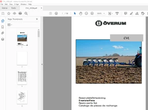 Overum CVL Plough Parts Manual - PDF DOWNLOAD