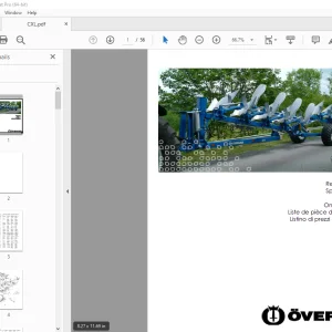Overum CXL Plough Spare Parts Book PDF Download