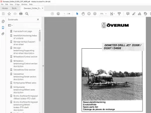 Overum DEMETER Drill JET D3306 / D3307 / D4608 Parts Manual PDF