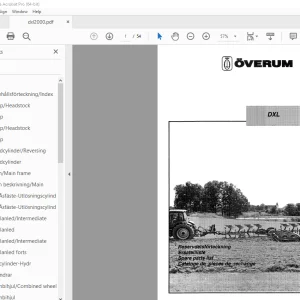 Overum DXL Plough Parts Manual - PDF DOWNLOAD