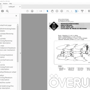 Overum Fully mounted 2,3 & 4 Furrow Ploughs Parts Manual PDF