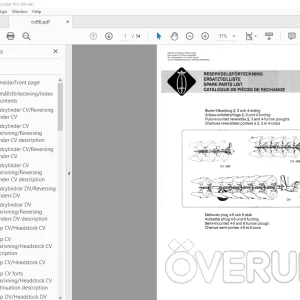Overum Fully-mounted 2,3 & 4 & Semi-mounted 4-5 & 6 furrow Plough Parts Manual PDF