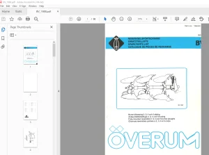 Overum Fully mounted Reversible 2,3,4 & 5-Furrow Ploughs Parts Manual PDF