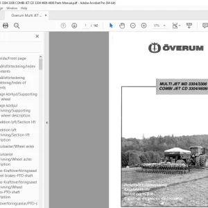 Overum Multi JET MD 3304/3306 COMBI JET CD 3304/4606/4608 Parts Manual PDF