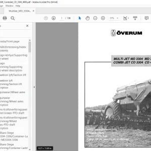 Overum Multi JET MD 3304 MD 3306 Combi JET CD 3304 CD 4606 Parts Manual PDF