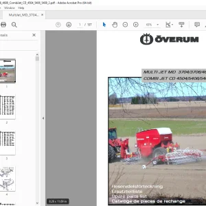 Overum Multi JET MD 3704/3706/4608 Combi JET CD 4504/5406/5408 Parts Manual PDF
