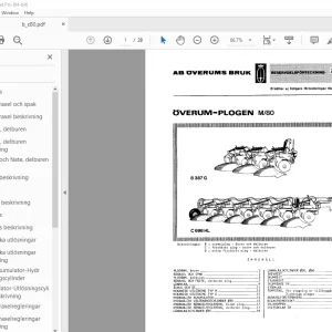 Overum-Plogen M80 B 387 G C698 HL Plough Reservdelsforteckning - PDF DOWNLOAD