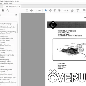 Overum Seed Drill 2206 Parts Manual - PDF DOWNLOAD