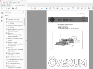 Overum Seed Drill TIVE COMBI JET 3303 3304 Parts Manual PDF