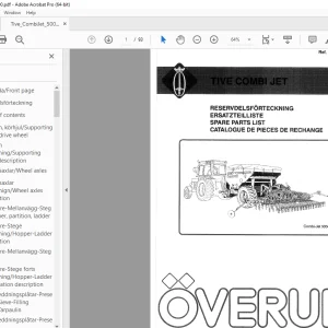 Overum Seed Drill TIVE COMBI JET 5004 Parts Manual - PDF DOWNLOAD