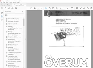 Overum Seed Drill TIVE SA-JET 5006 Parts Manual - PDF DOWNLOAD