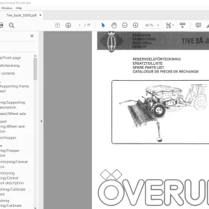Overum Seed Drill TIVE SA-JET 5006 Parts Manual - PDF DOWNLOAD