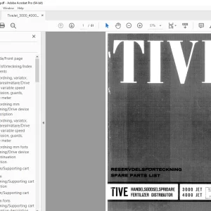 Overum TIVE 3000 JET 4000 JET Fertilizer Parts Manual PDF