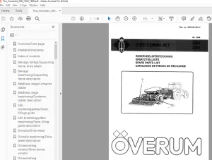 Overum TIVE COMBI JET 3303 3304 Parts Manual - PDF DOWNLOAD