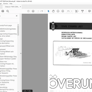 Overum TIVE COMBI JET 5004 Parts Manual - PDF DOWNLOAD