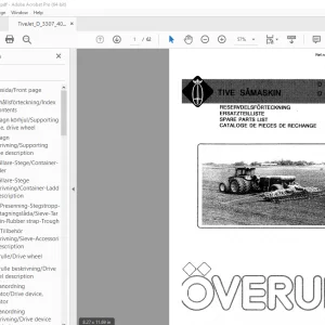 Overum TIVE SAMASKIN D 3307 JET D 4008 JET Parts Manual - PDF DOWNLOAD
