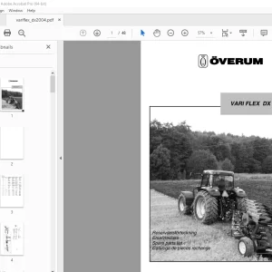 Overum VARI FLEX DX 2004 Plough Parts Manual PDF