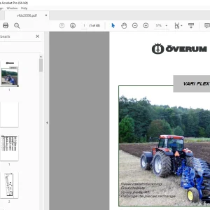 Parts List Manual for Overum VARI FLEX DX Plough PDF Download