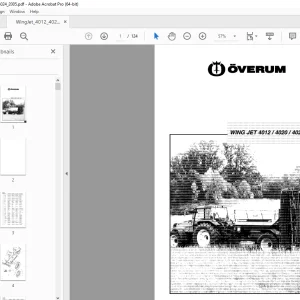 Overum WING JET 4012 4020 4024 Fertilizer Parts Manual PDF