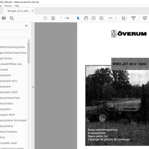 Overum Wing JET 4012, 4020, 4024 Spare Parts Manual PDF Download
