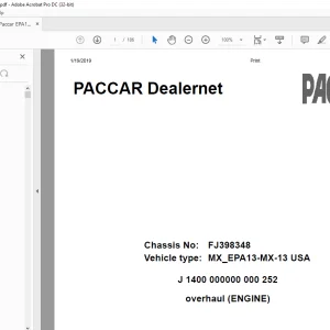PACCAR Dealernet FJ398348 ENGINE overhaul Manual - PDF DOWNLOAD
