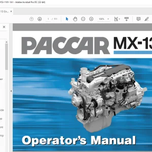 PACCAR MX-13 Operator’s Manual Y53-1181-1A1 - PDF DOWNLOAD
