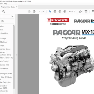 Paccar Kenworth Engines MX-13 Programming Guide Manual - PDF DOWNLOAD
