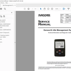 Paccar Kenworth Idle Management System service Manual - PDF DOWNLOAD