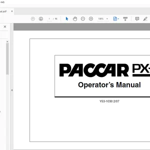 Paccar PX-8 Operator’s Manual - PDF DOWNLOAD
