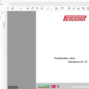 Perard Interbenne 25 - 27 Transbordeur liste des pièces détachées - PDF DOWNLOAD