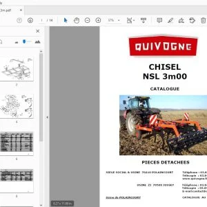 QUIVOGNE CHISEL NSL 3m00 CATALOGUE Pièces détachées - PDF DOWNLOAD
