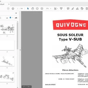 QUIVOGNE SOUS SOLEUR Type V-SUB Pièces détachées - PDF DOWNLOAD
