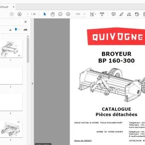 Quivogne Broyeur BP 160-300 CATALOGUE Pièces détachées - PDF DOWNLOAD