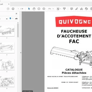 Quivogne FAC CATALOGUE Pièces détachées - PDF DOWNLOAD