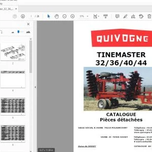 Quivogne Tinemaster 32/36/40/44 CATALOGUE Pièces détachées - PDF
