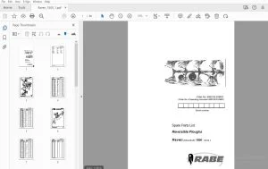 Rabe Raven 1500 Reversible Ploughs Parts Manual - PDF DOWNLOAD