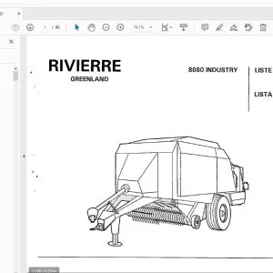 Rivierre Greenland 8080 Industry Parts Manual - PDF DOWNLOAD
