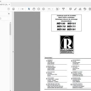 Ruggerini Diesel MD150 MD151 MD170 MD171 MD190 MD191 Parts Manual - PDF DOWNLOAD