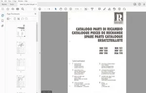 Ruggerini MM150 MM151 MW150 MW151 MW190 MM190 Parts Manual - PDF