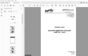 SAMASZ KOSIARKA BĘBNOWA CZOŁOWA K4BF 265 - 2,65m Katalog części - PDF DOWNLOAD