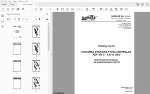 SAMASZ KOSIARKA DYSKOWA TYLNA CENTRALNA KDF 300 S - 3,00 m (294) Katalog części - PDF